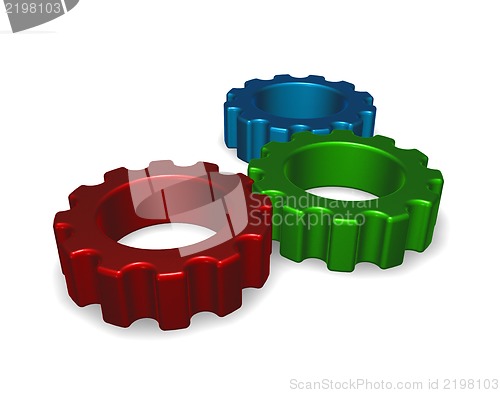 Image of rgb gear wheels