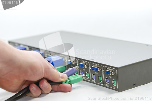 Image of KVM Switch and Cables