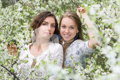 Image of Two young beautiful ladies