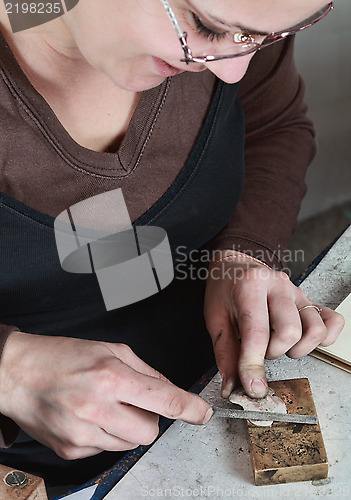 Image of Female Jeweler Working