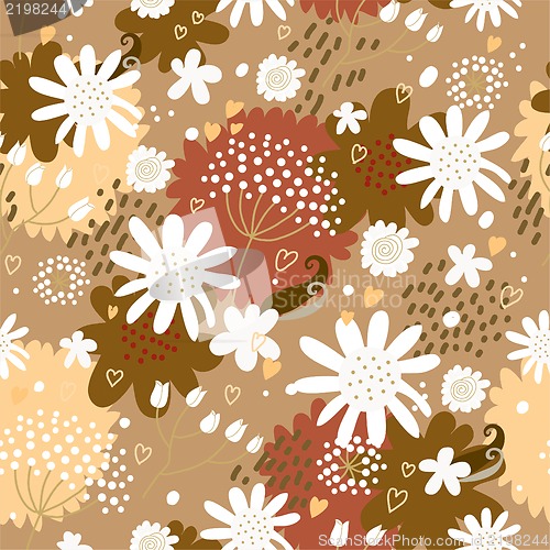 Image of Seamless texture with flowers