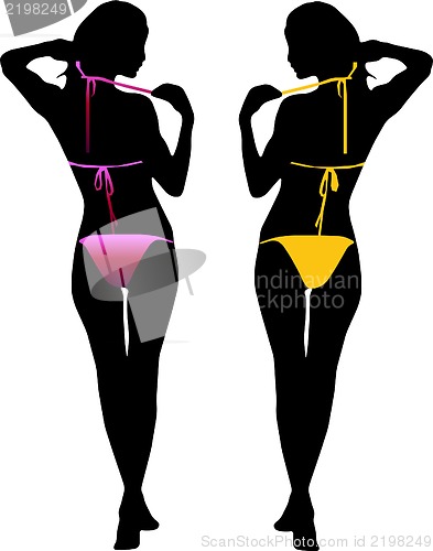 Image of Bikini woman silhouette