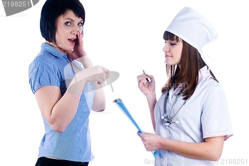 Image of Female doctor and patient