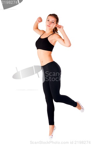 Image of portrait of a pretty sporty girl