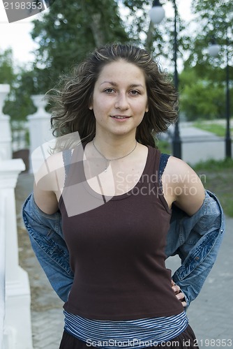 Image of Girl in city park