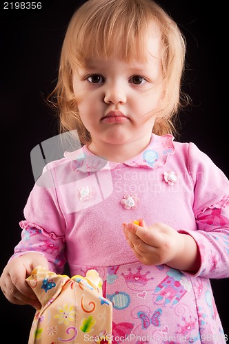 Image of portrait of adorable young girl