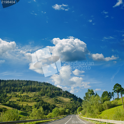 Image of road in mountain. Ukrainian Carpathians