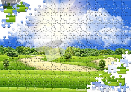 Image of Puzzle with a field