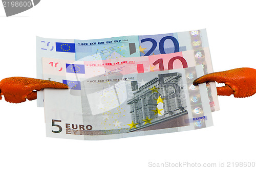Image of cancer claw european euro cash money banknotes 