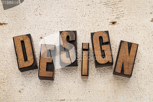 Image of design word in wood type