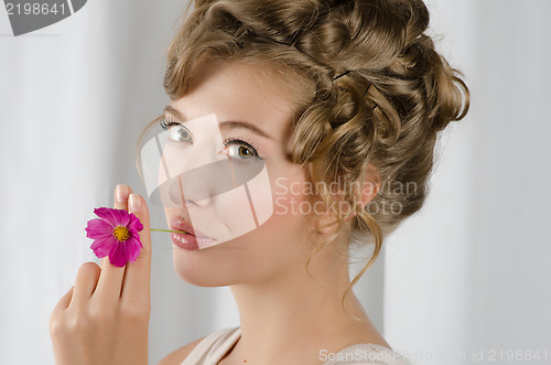 Image of beauty woman closeup portrait