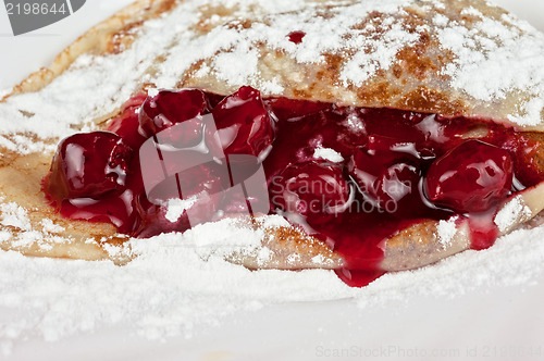 Image of pancakes with cherries