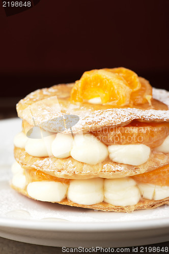Image of millefeuille with tangerine