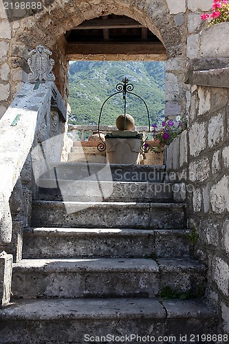 Image of Fragment of Our Lady of the Rock church in Perast, Montenegro