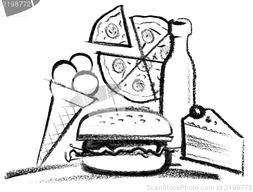 Image of fastfood illustration