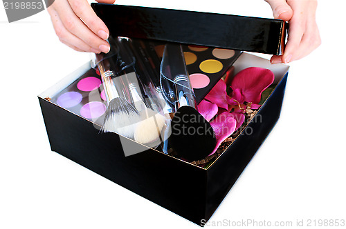 Image of Gift box with makeup inside