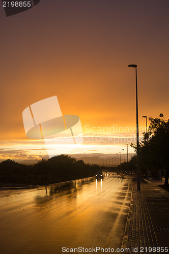 Image of Wet street