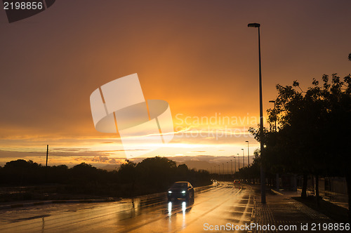 Image of Wet road