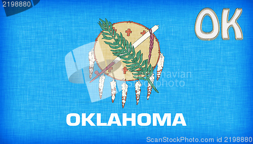Image of Linen flag of the US state of Oklahoma