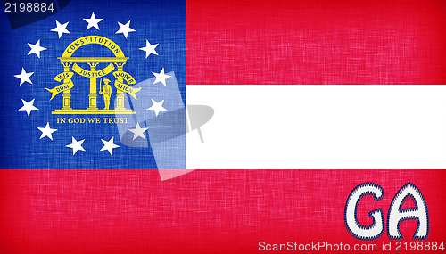 Image of Linen flag of the US state of Georgia