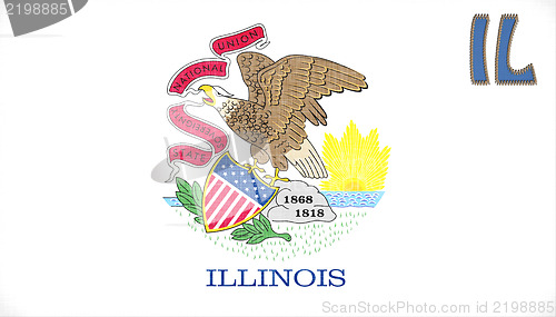 Image of Linen flag of the US state of Illinois