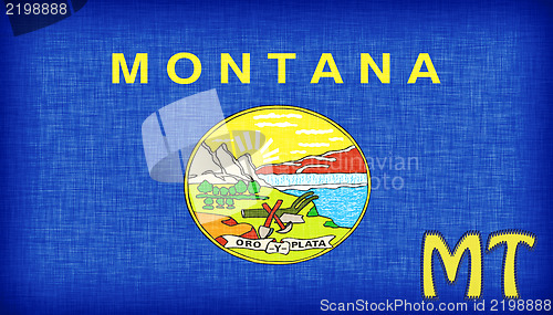Image of Linen flag of the US state of Montana 
