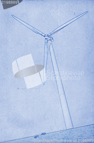 Image of Modern windmill drawing