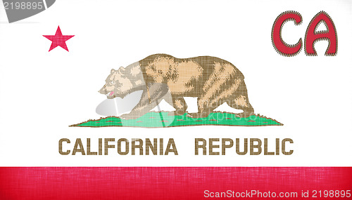 Image of Linen flag of the US state of California 