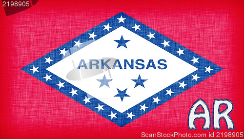 Image of Linen flag of the US state of Arkansas