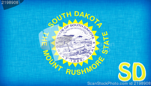 Image of Linen flag of the US state of South Dakota