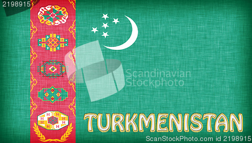 Image of Linen flag of Turkmenistan