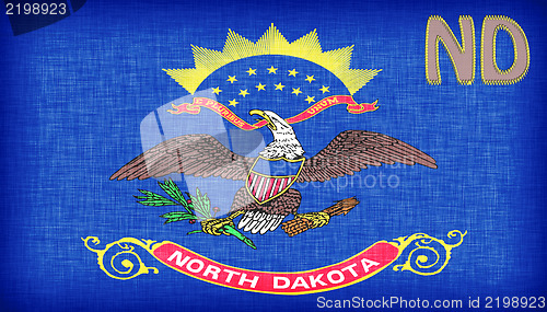 Image of Linen flag of the US state of North Dakota