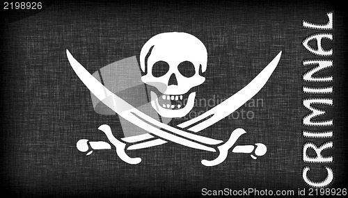 Image of Linen pirate flag