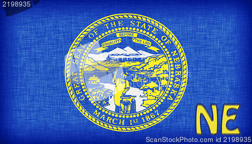 Image of Linen flag of the US state of Nebraska