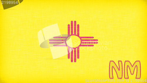 Image of Linen flag of the US state of New Mexico