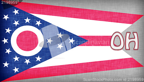 Image of Linen flag of the US state of Ohio