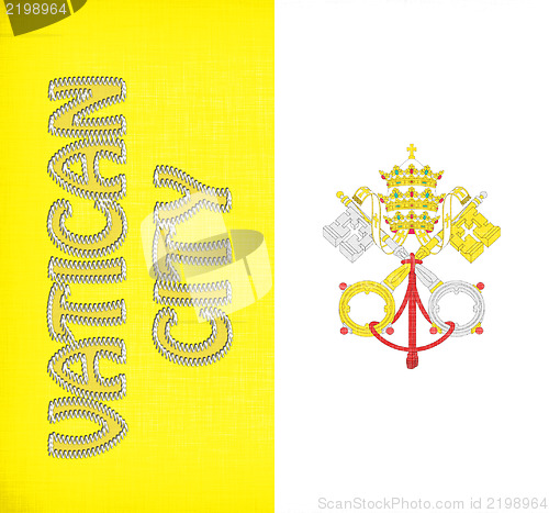 Image of Linen flag of Vatican City