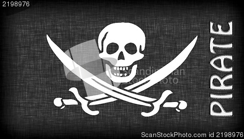 Image of Linen pirate flag