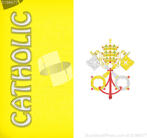 Image of Linen flag of Vatican City