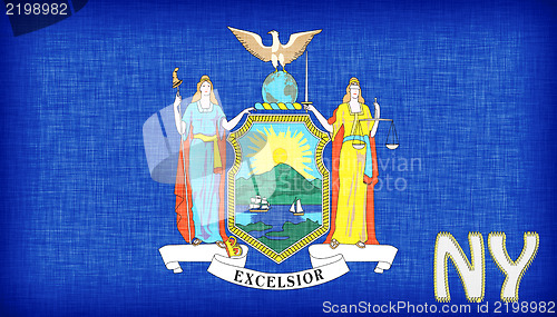 Image of Linen flag of the US state of New York 