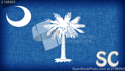 Image of Linen flag of the US state of South Carolina