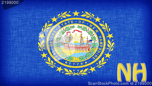 Image of Linen flag of the US state of New Hampshire 