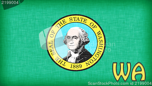 Image of Linen flag of the US state of Washington