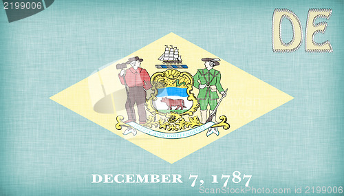 Image of Linen flag of the US state of Delaware