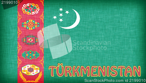 Image of Linen flag of Turkmenistan