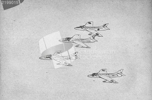 Image of Drawing of fighter jets