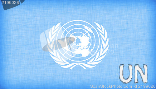 Image of Linen flag of the UN