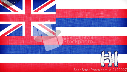 Image of Linen flag of the US state of Hawaii
