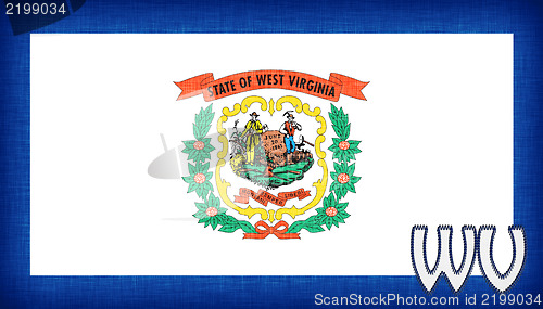 Image of Linen flag of the US state of West Virginia