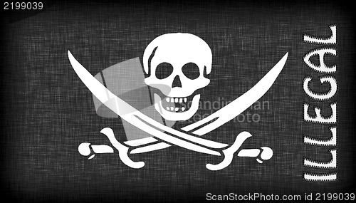 Image of Linen pirate flag